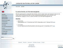 Tablet Screenshot of justiz.de